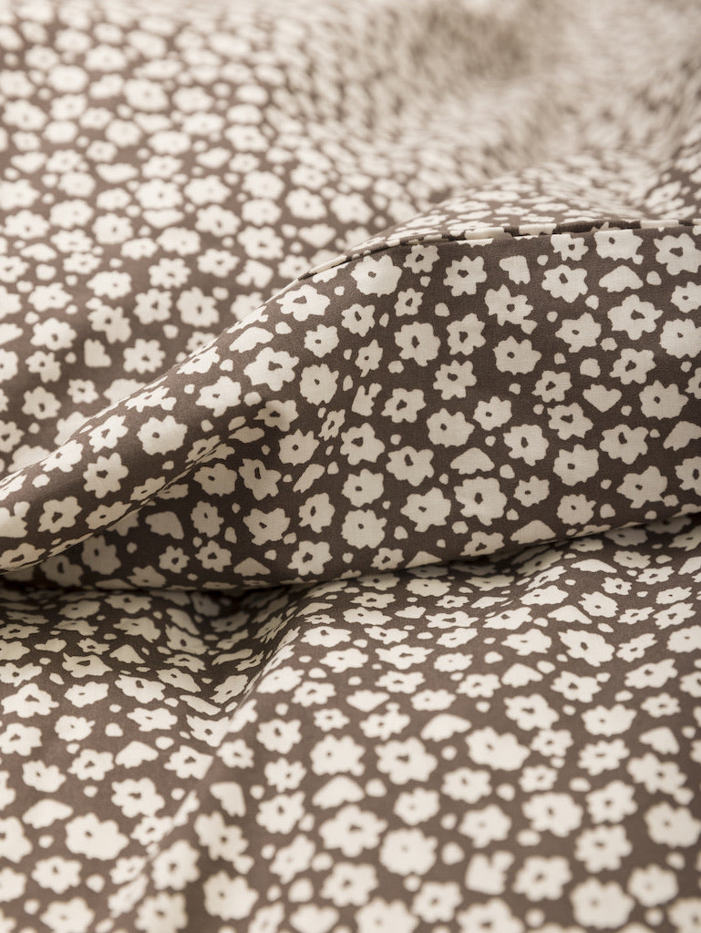 Forget Me Not Organic Cotton Duvet Cover - Rye/Bone