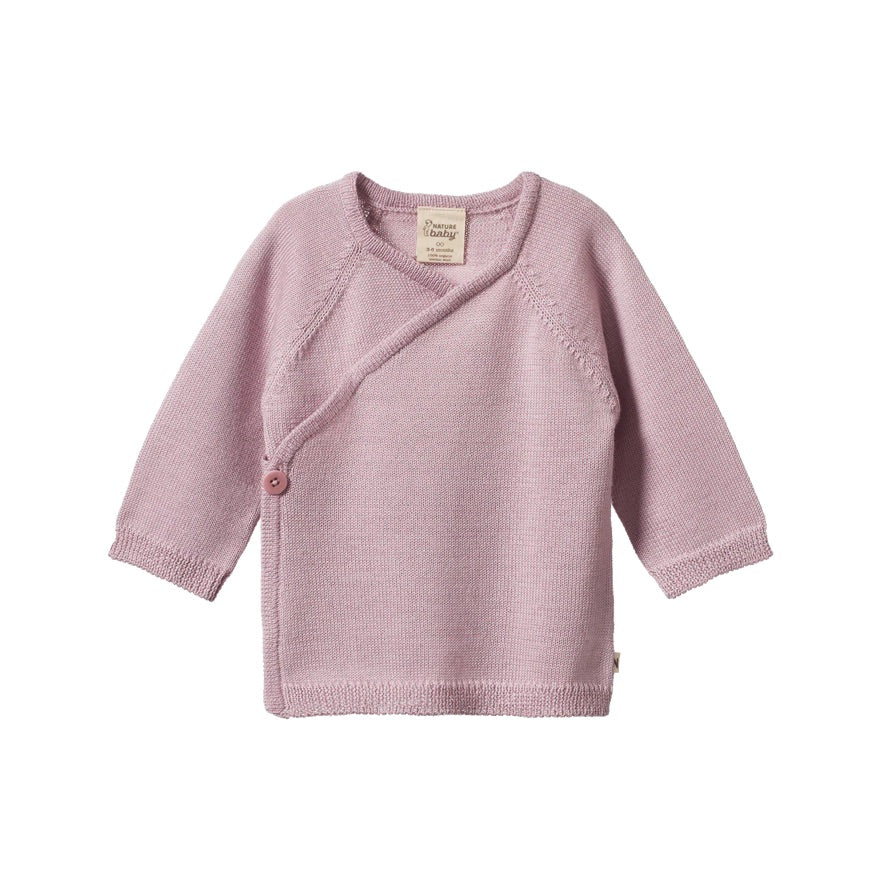Merino Knit Kimono Jacket - Lilac