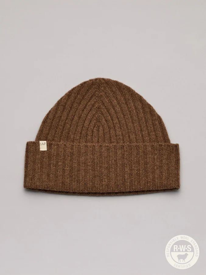 MERINO SKIPPER BEANIE - TIMBER