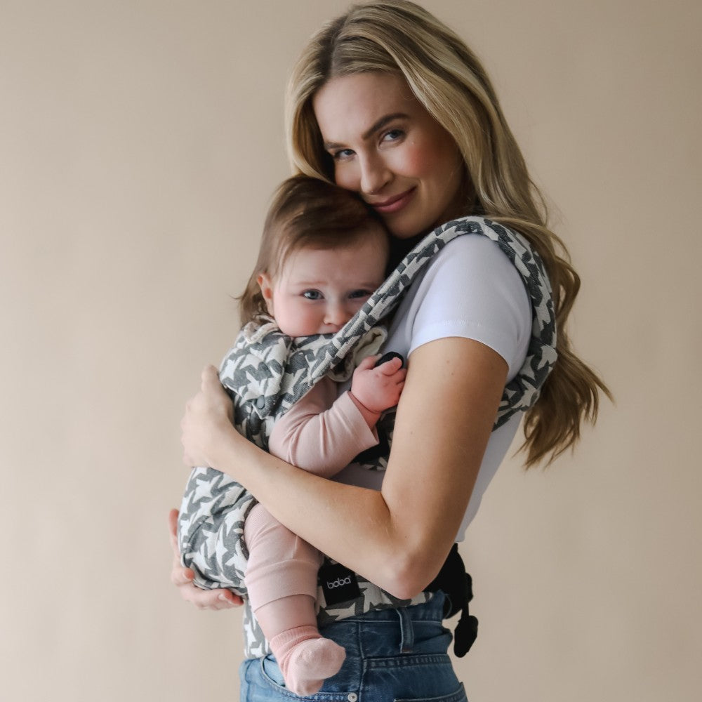 Boba Auri Baby Carrier -Grey Houndstooth