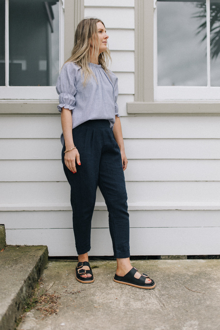 Gracie top - Blue/White stripe