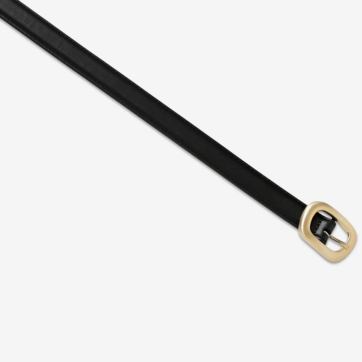 Where It Leads Belt - Black Nappa/Gold