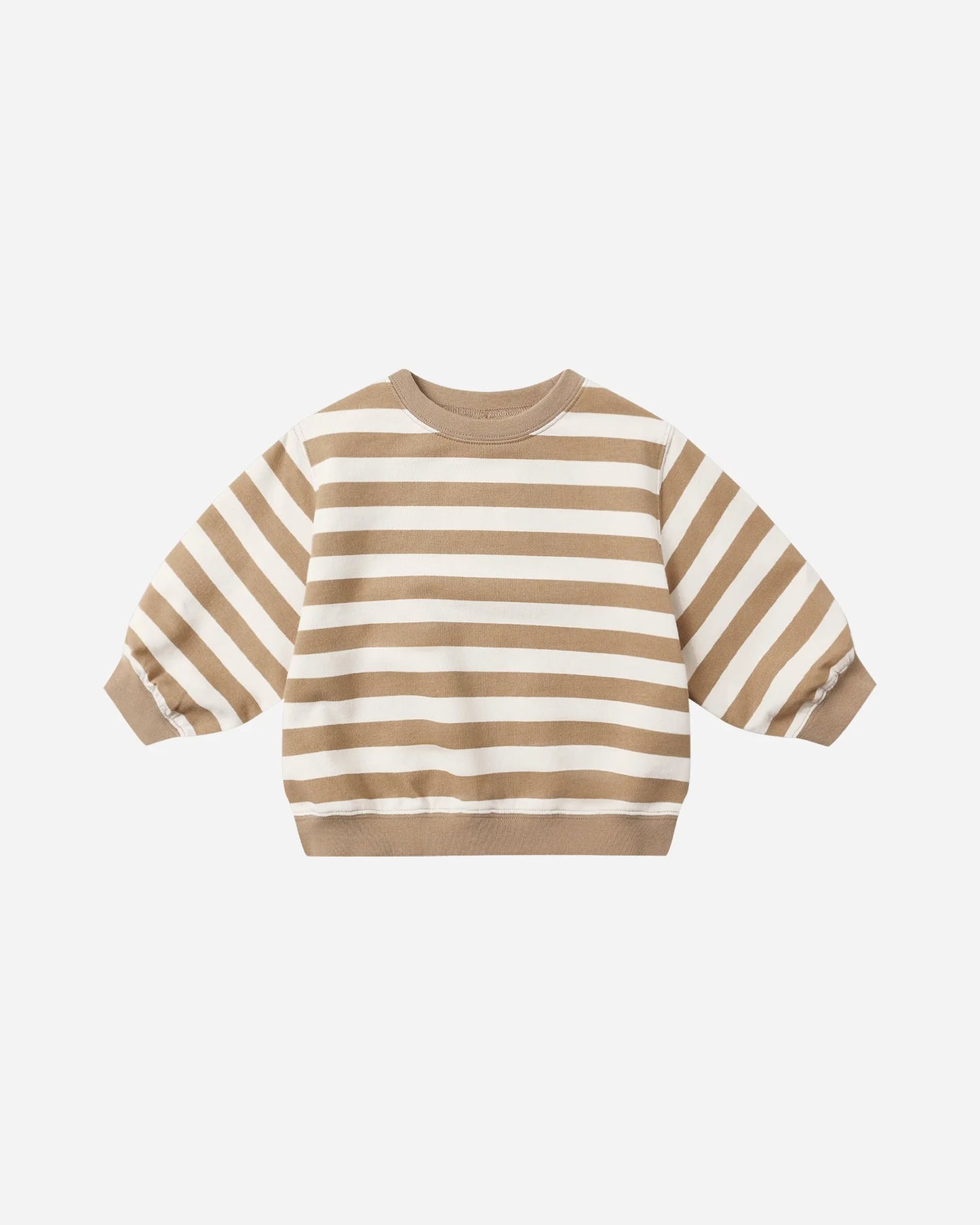 Oversized crew sweatshirt - Gold stripe