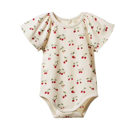Faye BodySuit Strawberry Blush Print