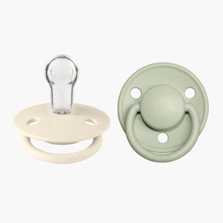 BIBS De Lux Pacifier - Ivory/Sage - (2pk)