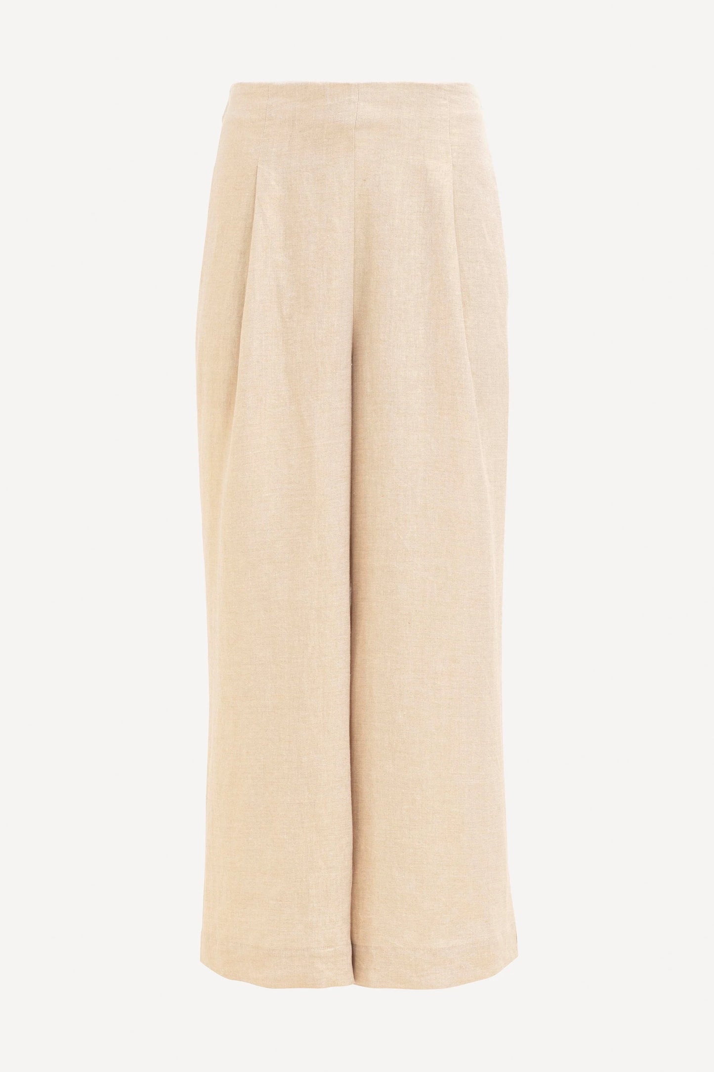 Metalen Pant in Gold Linen