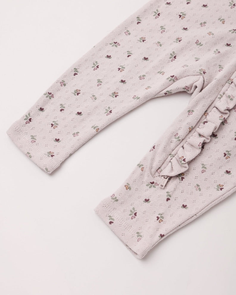 Zip Long Sleeve Sleeper Footie Floret
