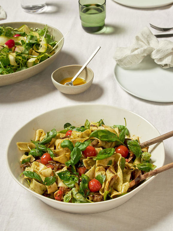 Finch Serving Bowl - White/Natural