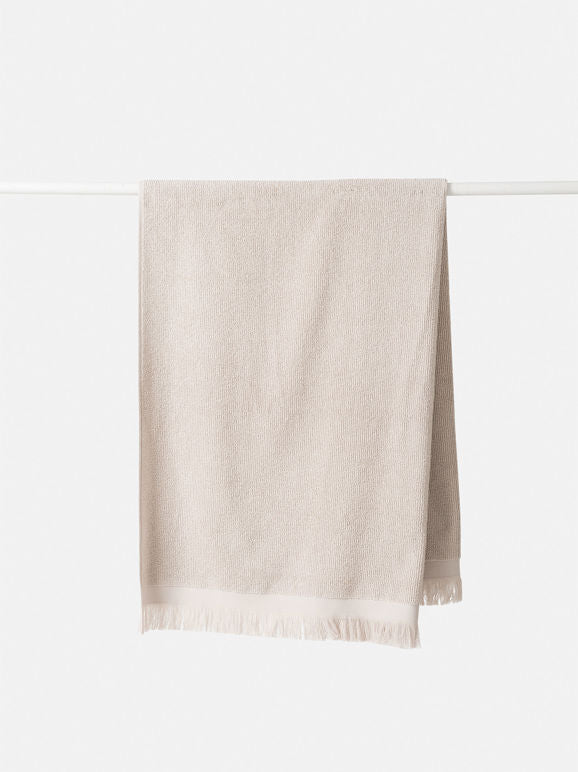 Ribbed Bath Towel Range - Oat
