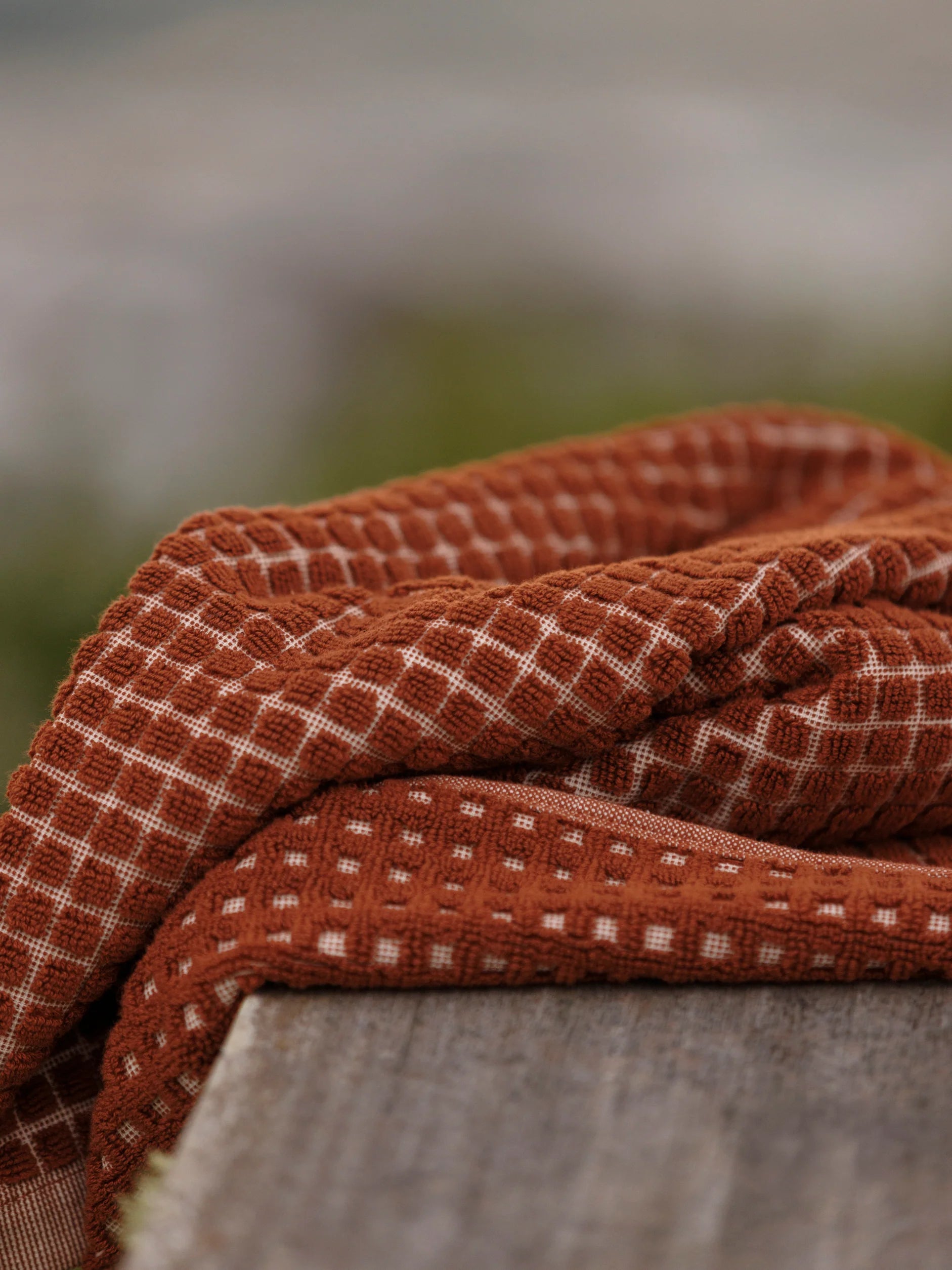 Nero Cotton Towel Range - Paprika/Cream