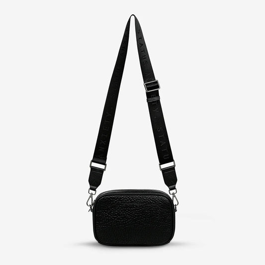 Plunder Bag With Webbed Strap - Black Bubble