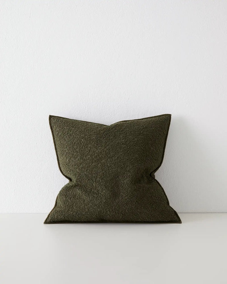 Alberto cushion olive - 50X50cm with feather inner