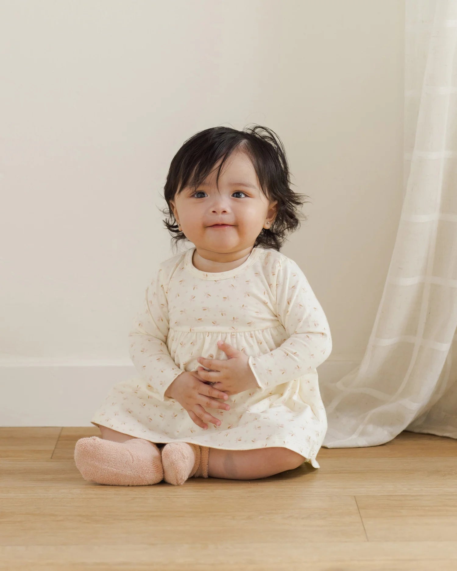 Longsleeve Baby Dress || Fleur