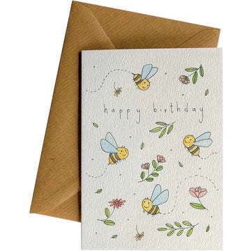 Happy Birthday Bees - Card