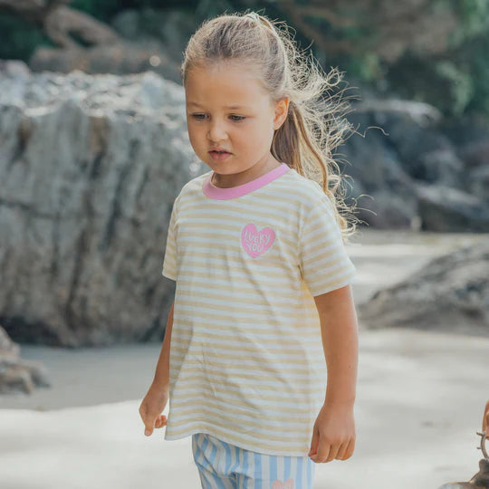 Sun Smart T Shirt - Lucky You Stripe