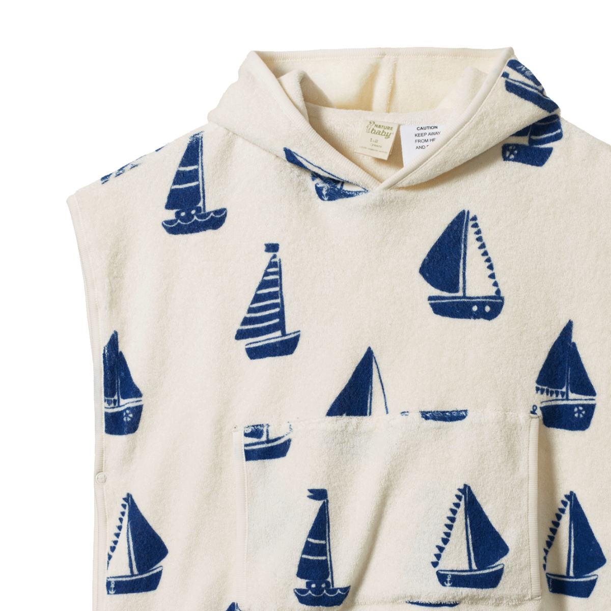 Cotton Poncho Towel - Regatta Print Terry