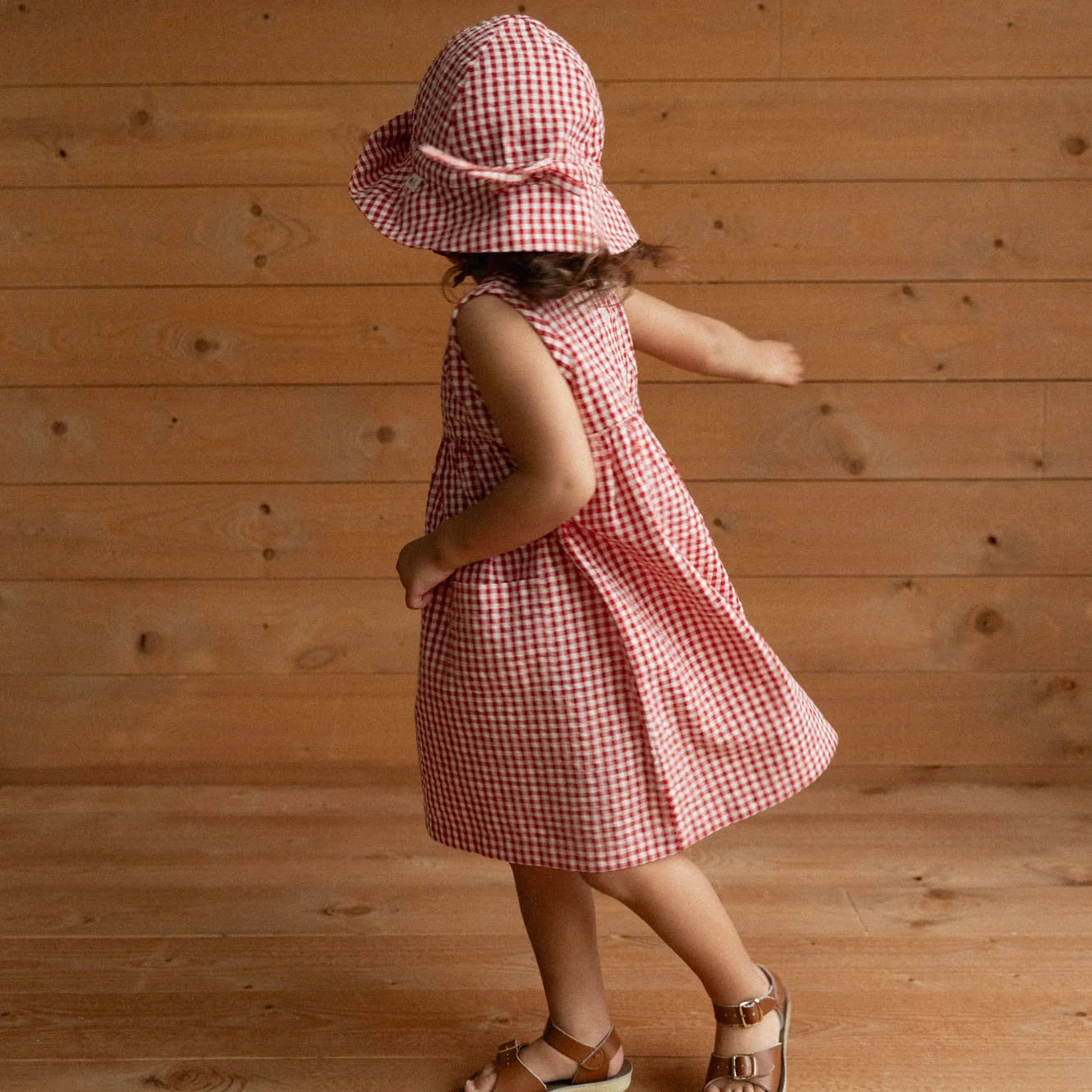 Sun Hat - Red Gingham