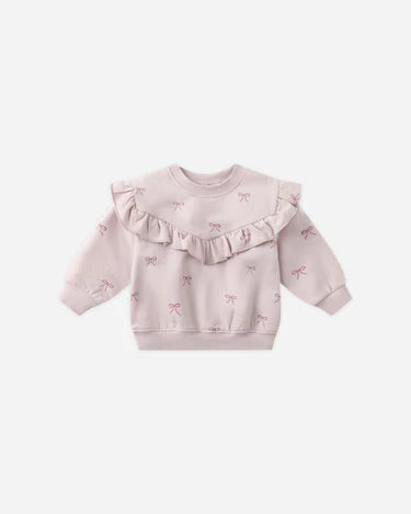 Ruffle Sweatshirt - Lilac bows