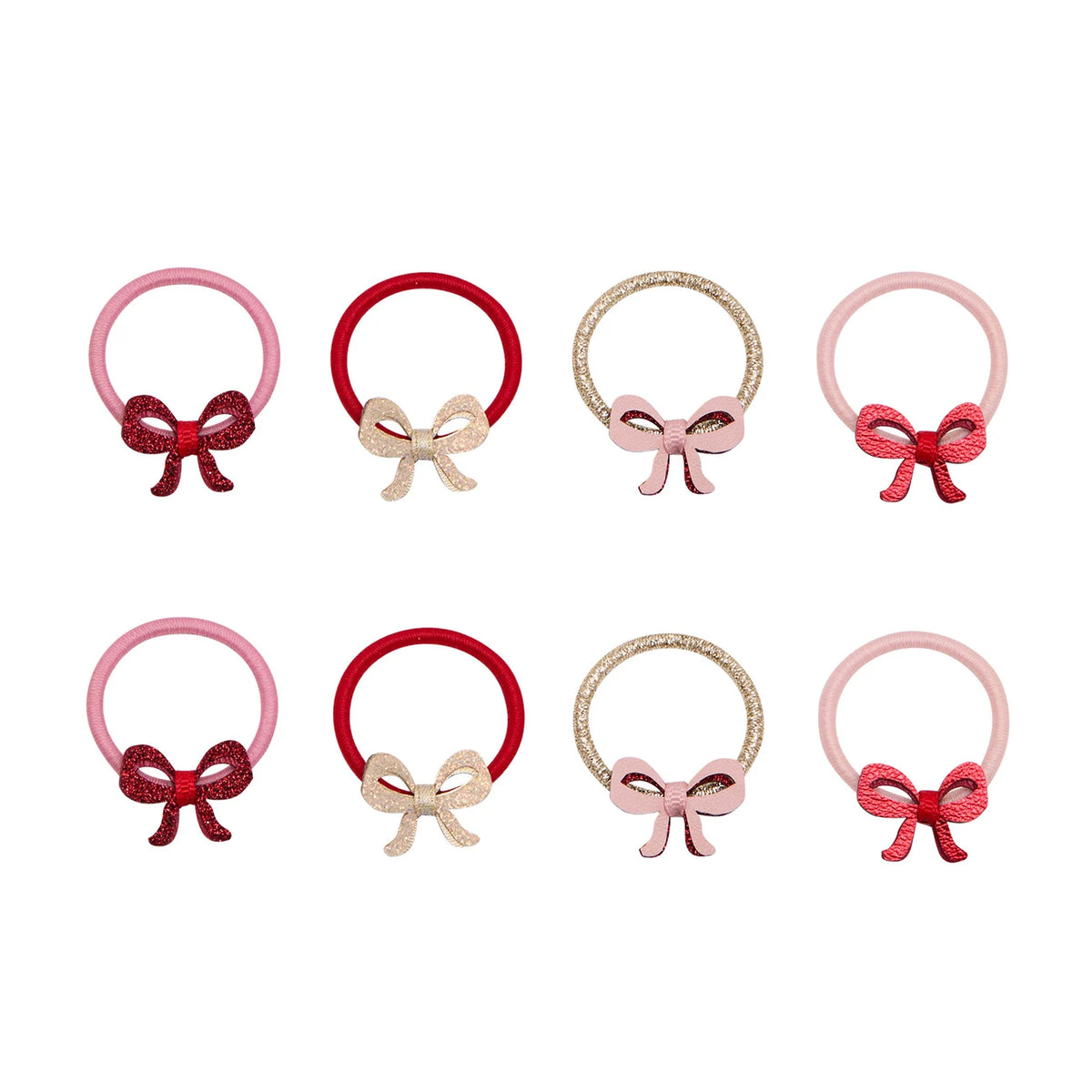 Cutesy bow mini hair ties