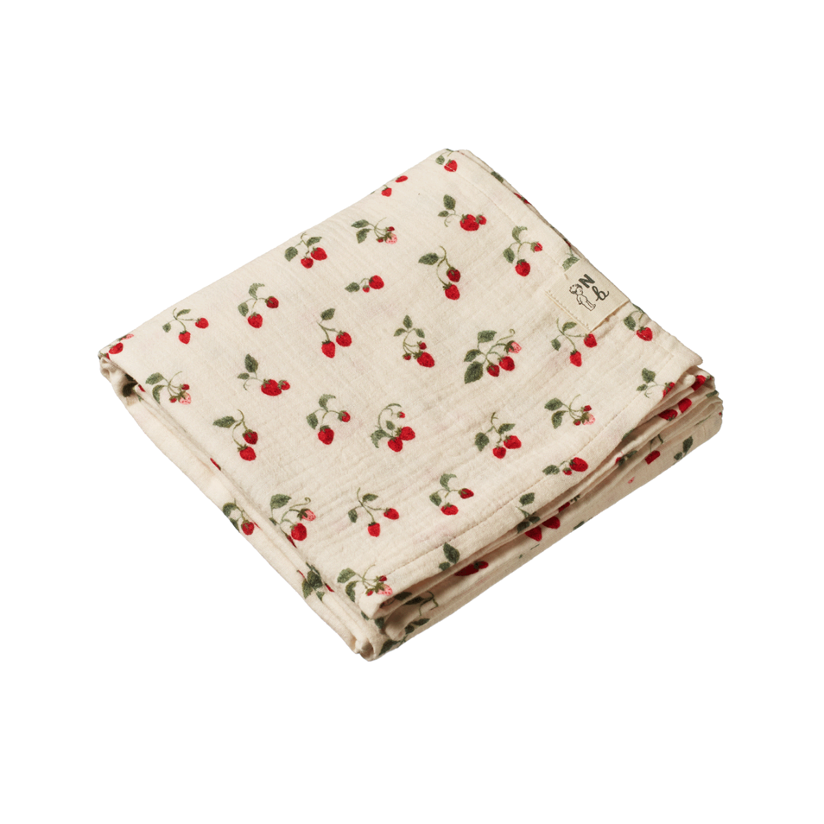 Strawberry Blush Print Muslin Wrap