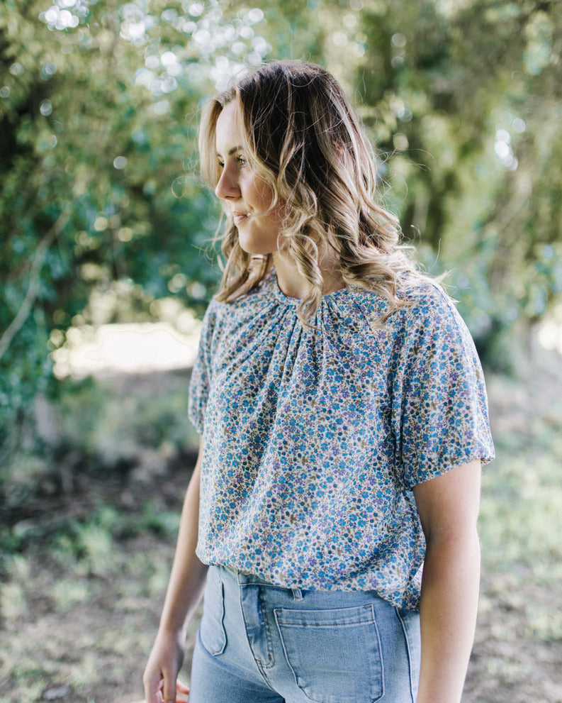 Jane blouse - Blue floral