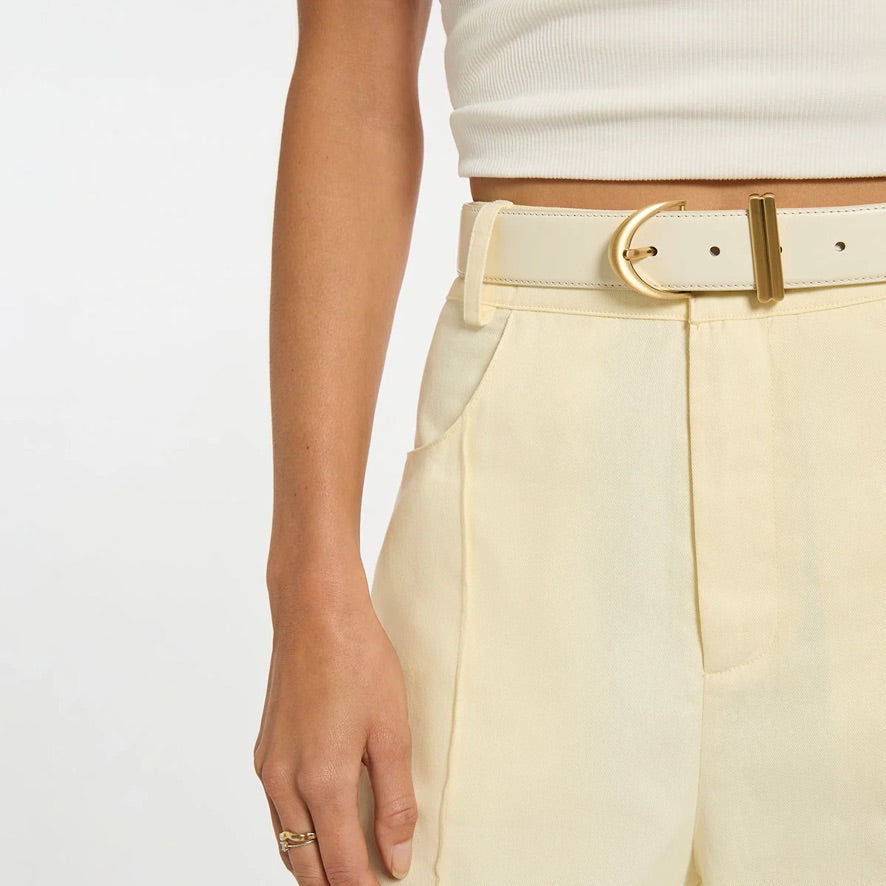 Under Your Spell Belt - Ivory Nappa/Gold