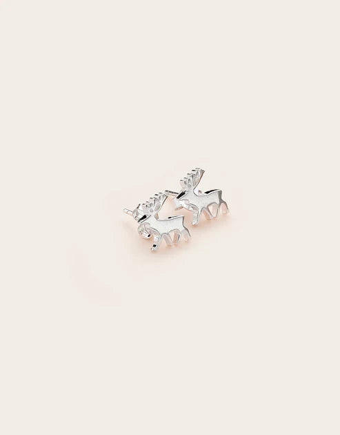 Hunter Gatherer stag studs - Stirling silver