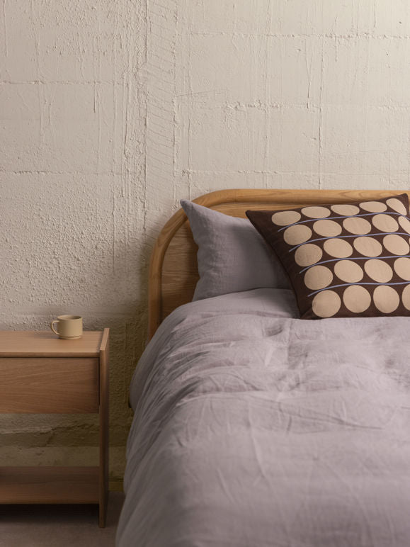 Abacus Cushion Cover-Chocolate/Wheat