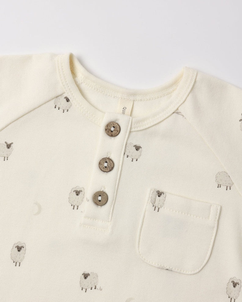 Short Sleeve Jumpsuit Sheep