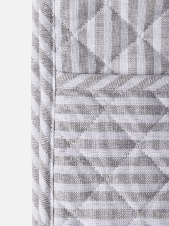 Classic stripe oven glove - Grey/White