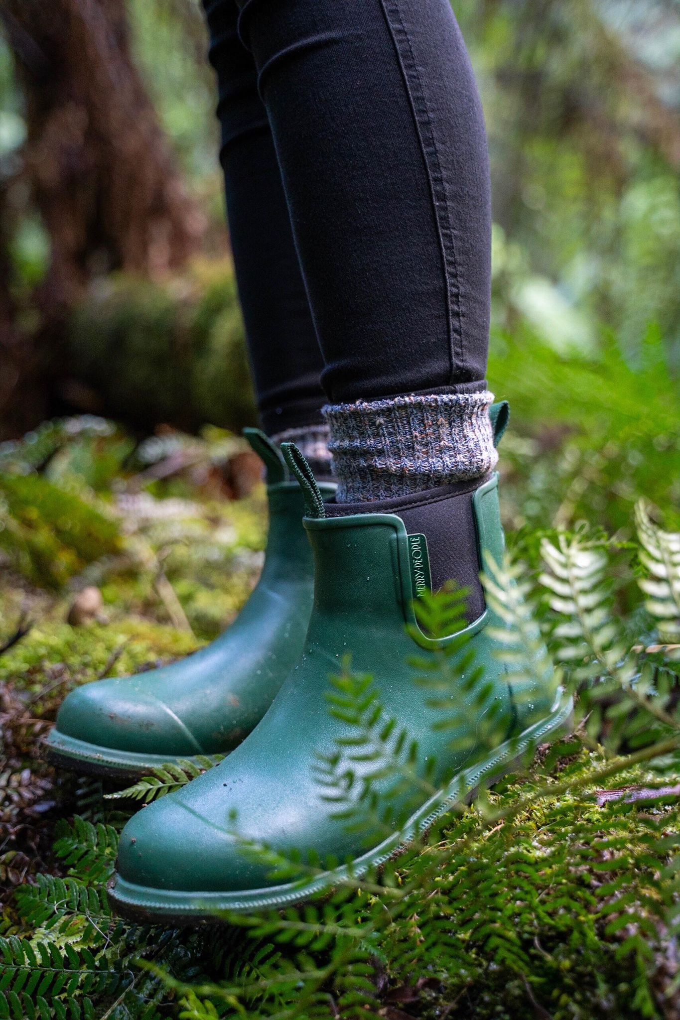 Bobbi Boot - Alpine Green & Black Ankle Boot