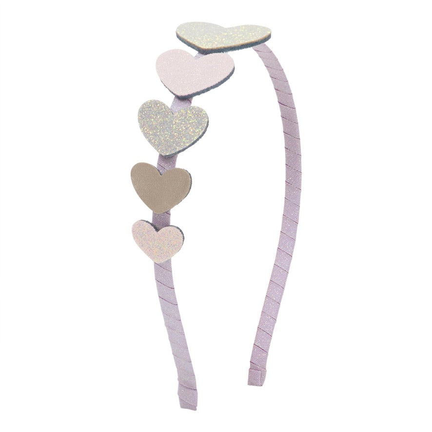 Falling Heart Headband - PURPLE