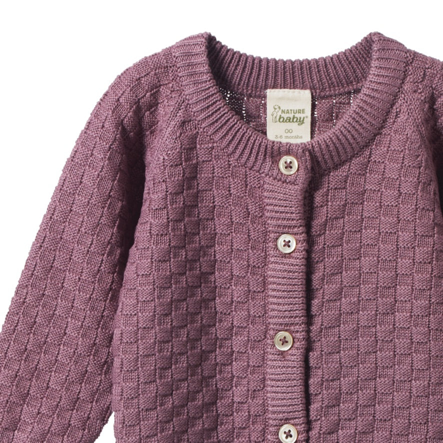 Piper cardigan - TWILIGHT BASKET KNIT