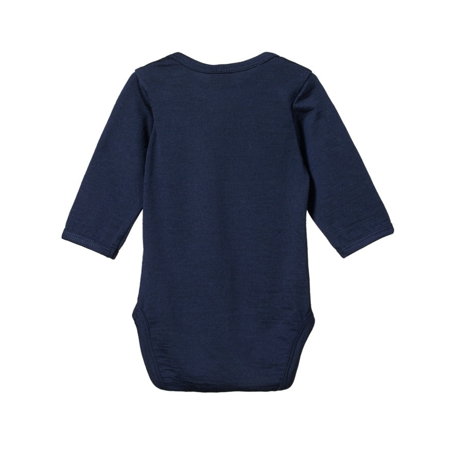 Merino long sleeve bodysuit - Navy