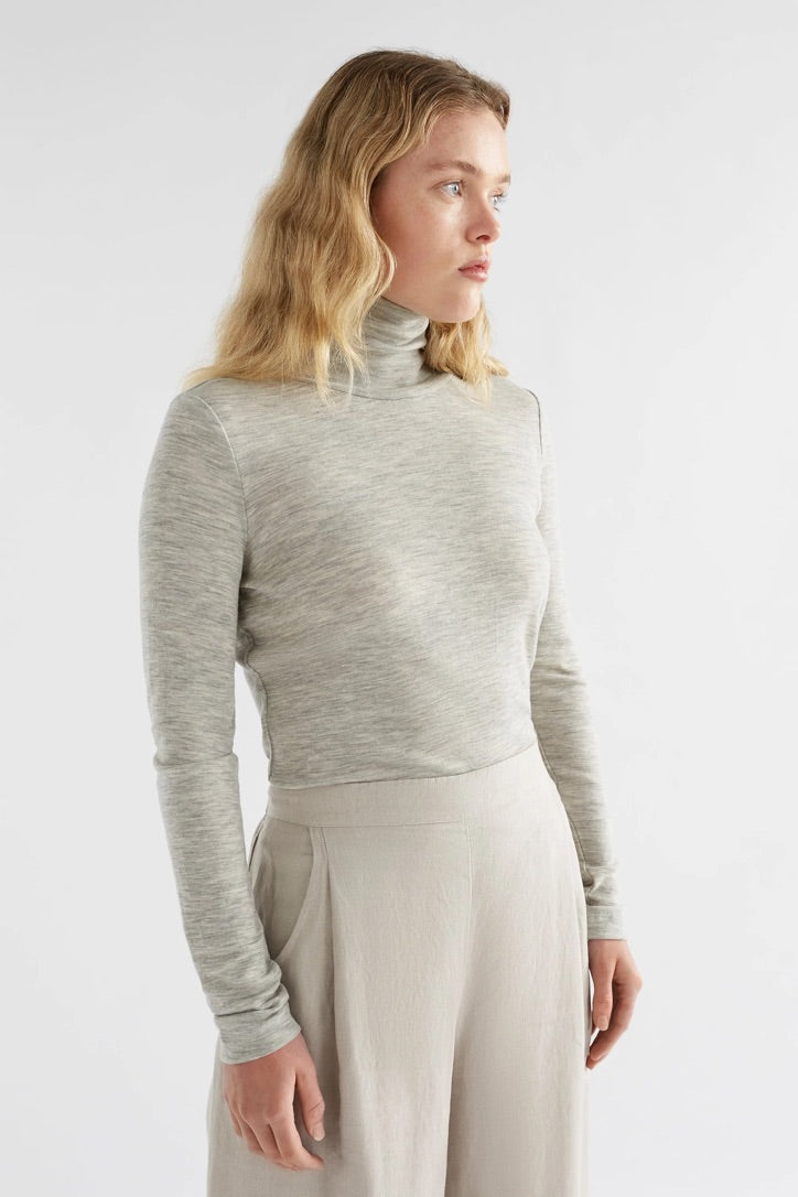 MERINO LONG SLEEVE SKIVVY - Grey