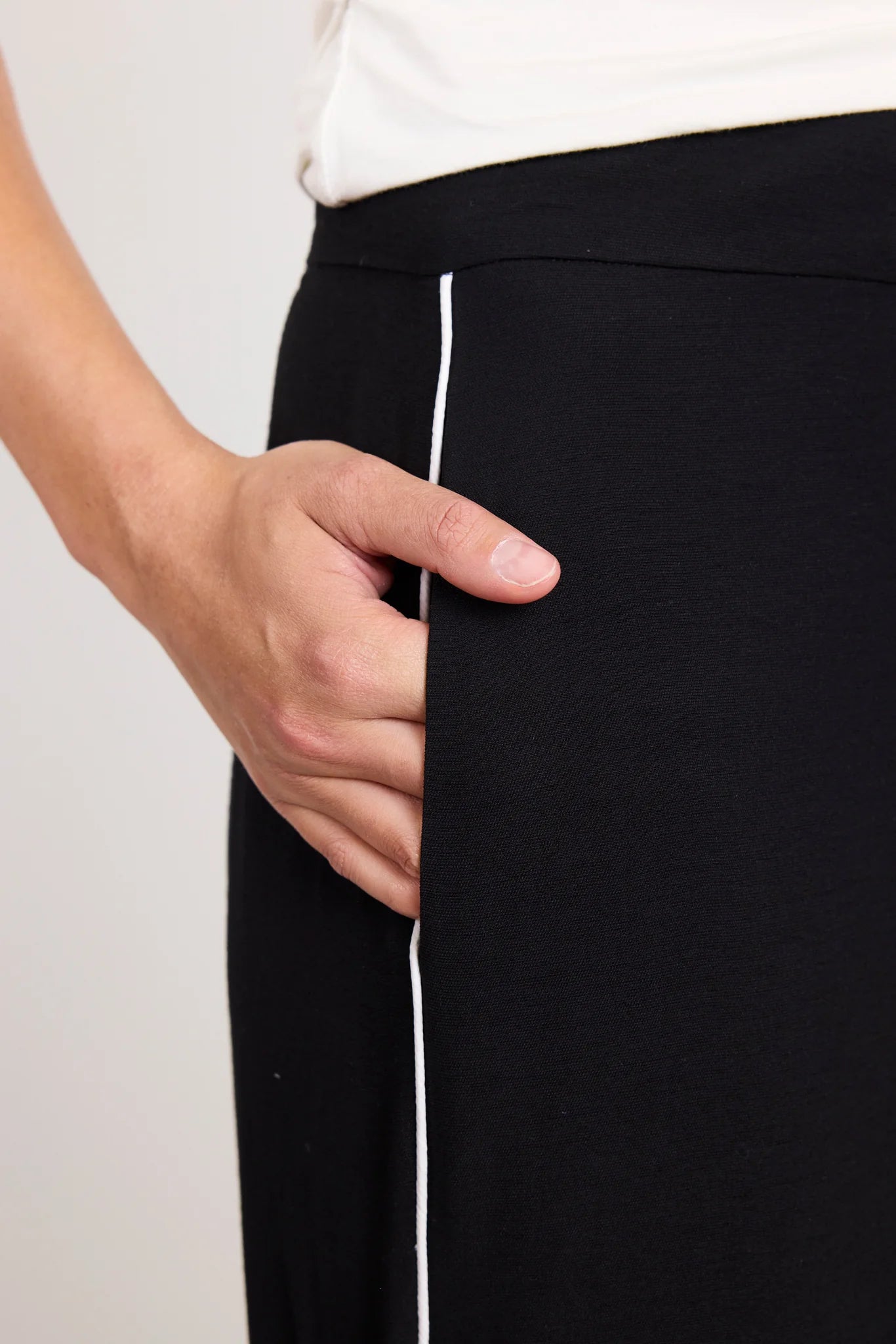 Exception Black Piped Side Pants