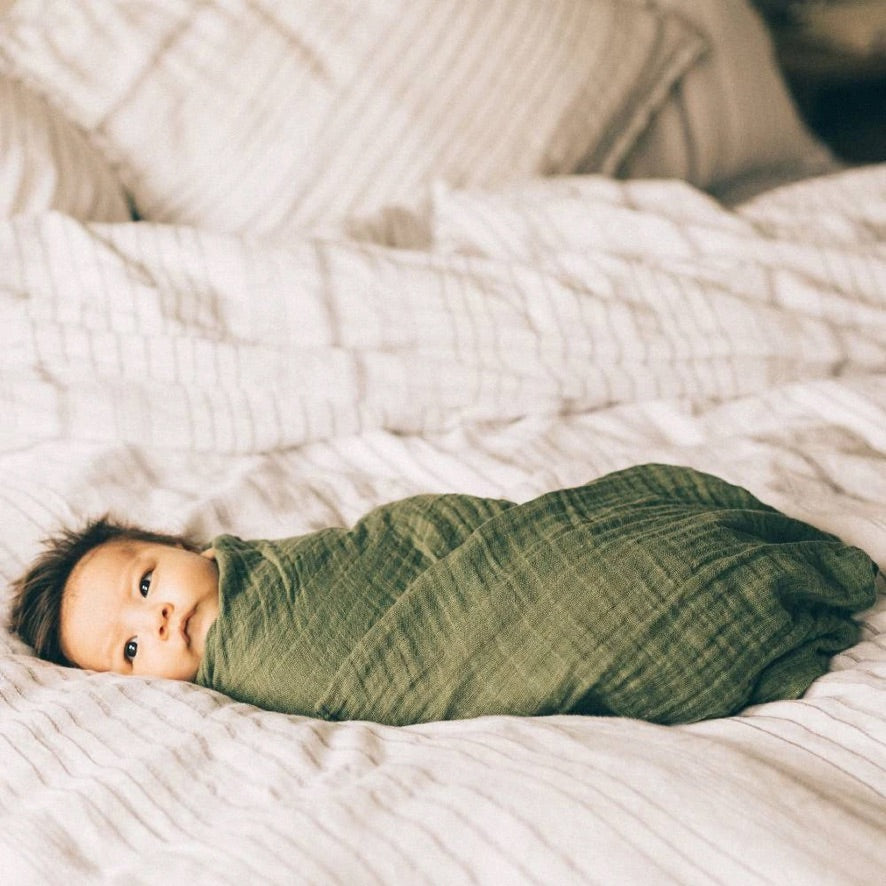 Little Unicorn Single Cotton Muslin Swaddle - Fern
