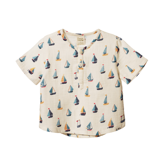 Caravan Shirt Muslin - Regatta  Print