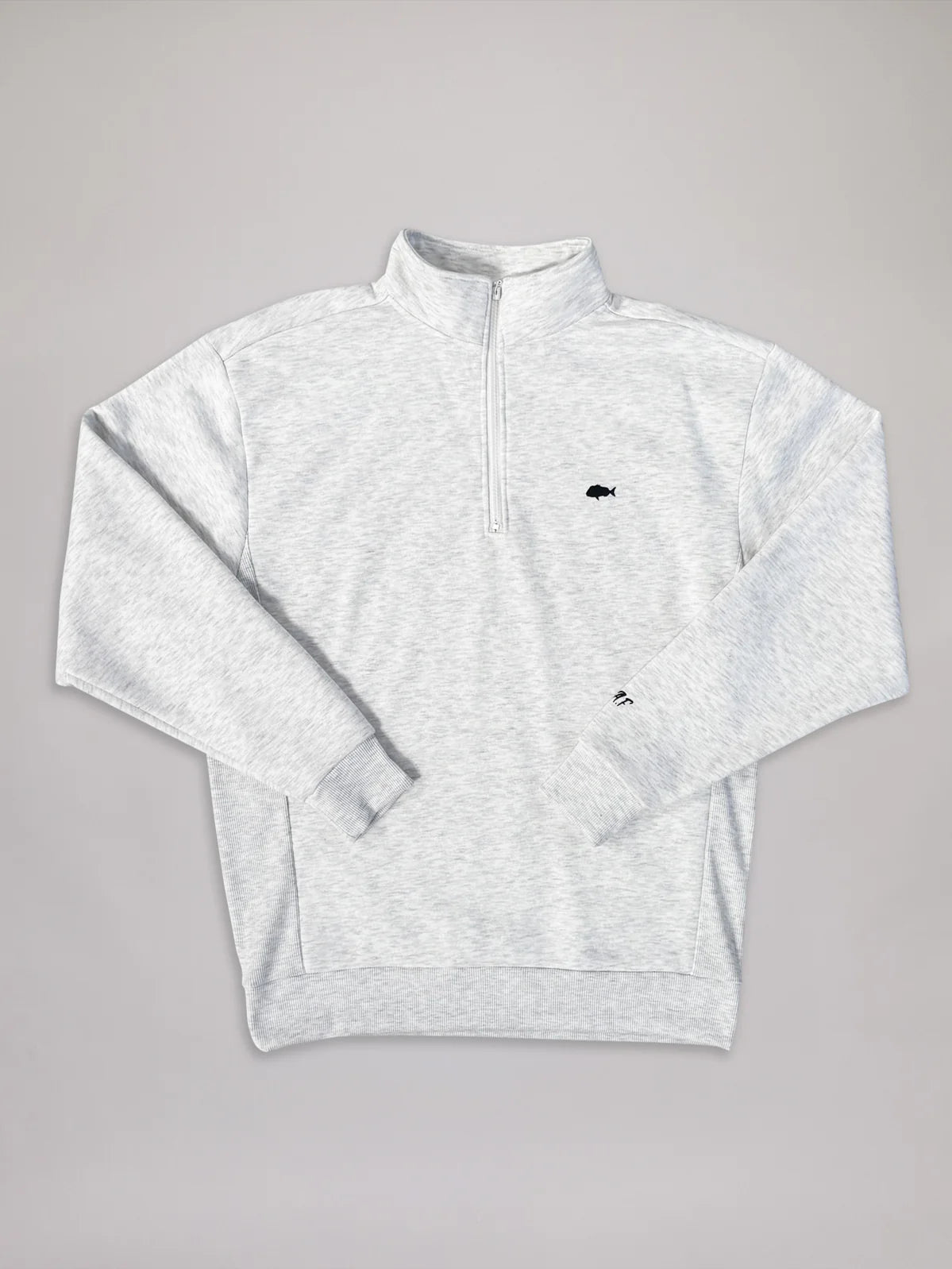 STAMP COASTAL 1/4 ZIP - SILVER MARLE