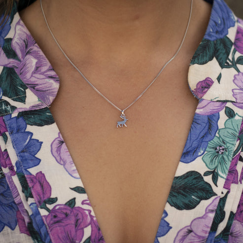 Hunter Gatherer stag necklace - Sterling silver