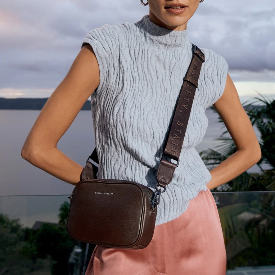 Plunder Bag With Webbed Strap - Cocoa