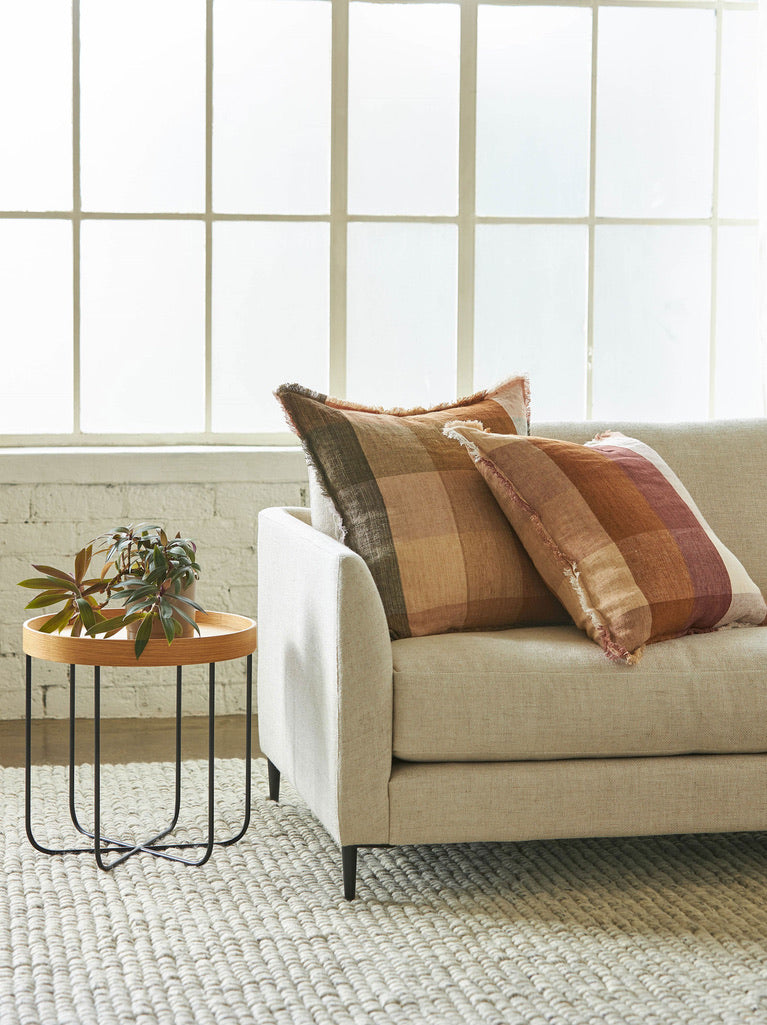 Casa Linen Cushion Cover - Rose/Multi