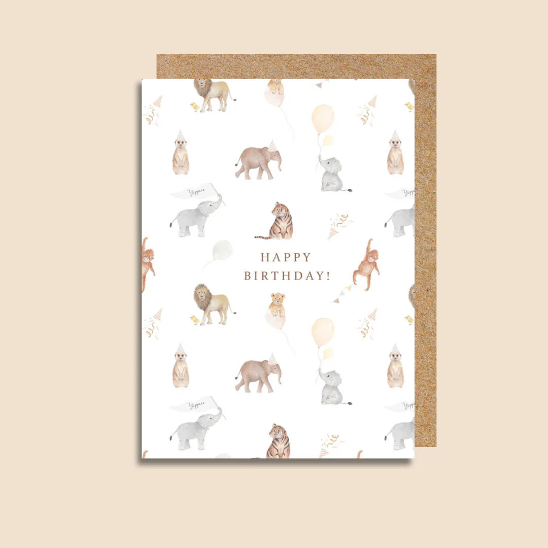 Happy Birthday Safari - Card