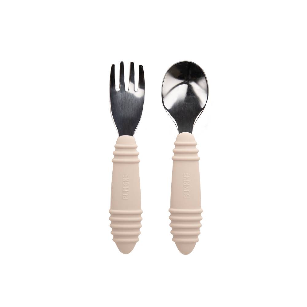Bumkins Spoon and Fork -  Sand
