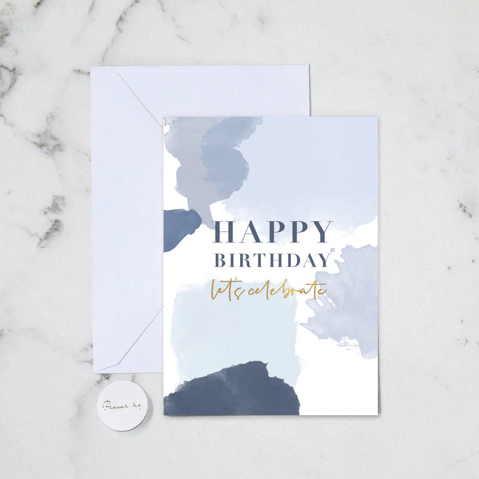 WATER COLOUR BIRTHDAY GREETING CARD