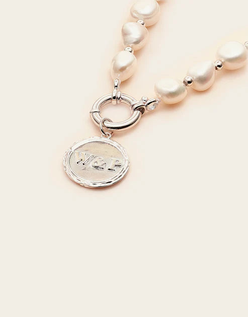 High Country Pearl Necklace W&P charm - Stirling silver