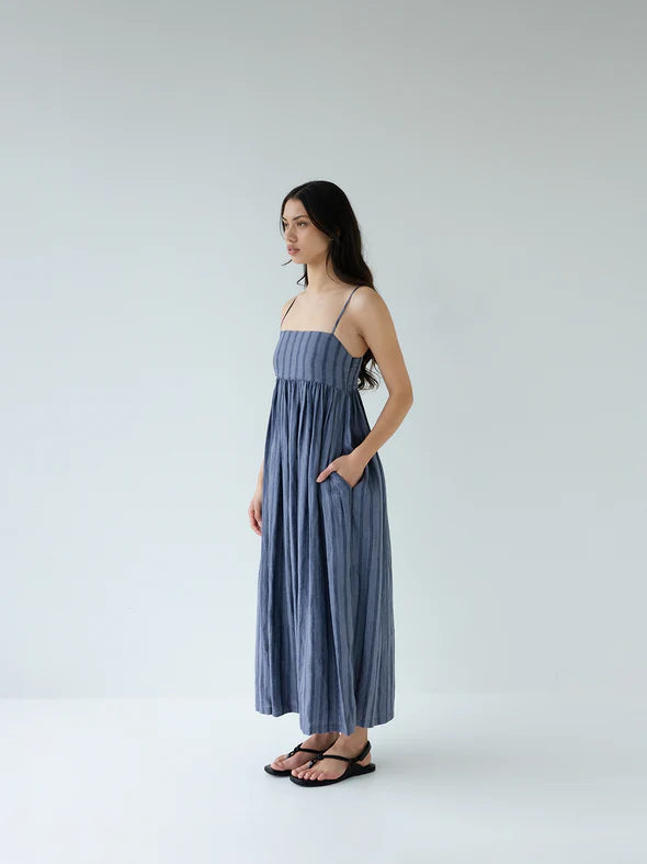 Go To Dress- Denim Stripe