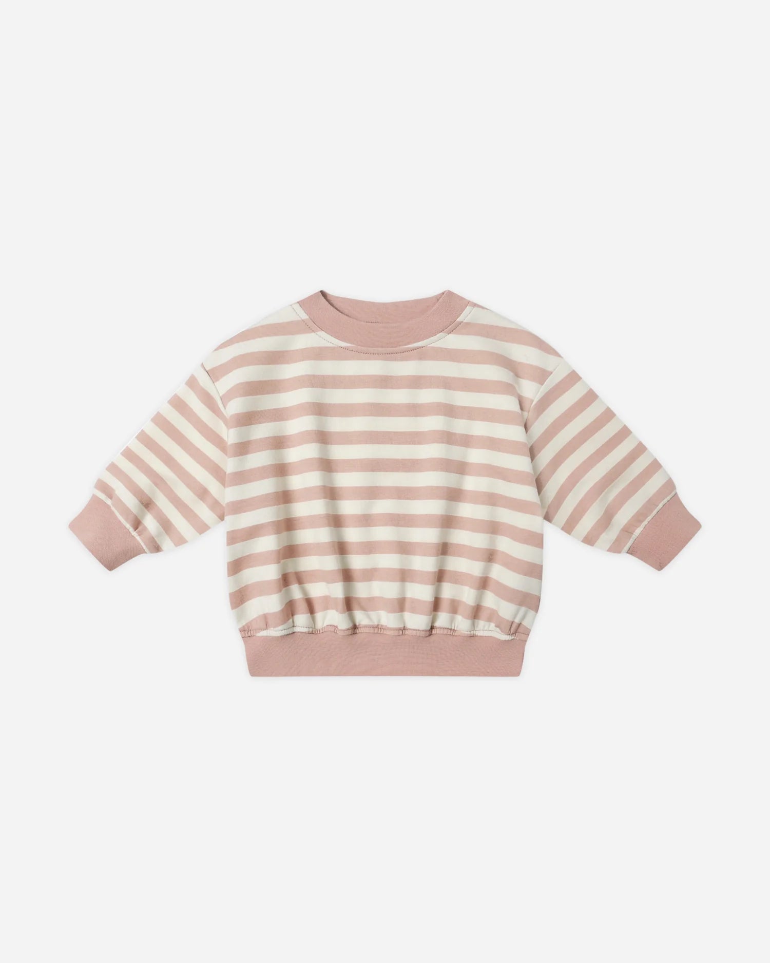 Relaxed Sweatshirt || Pink Stripe