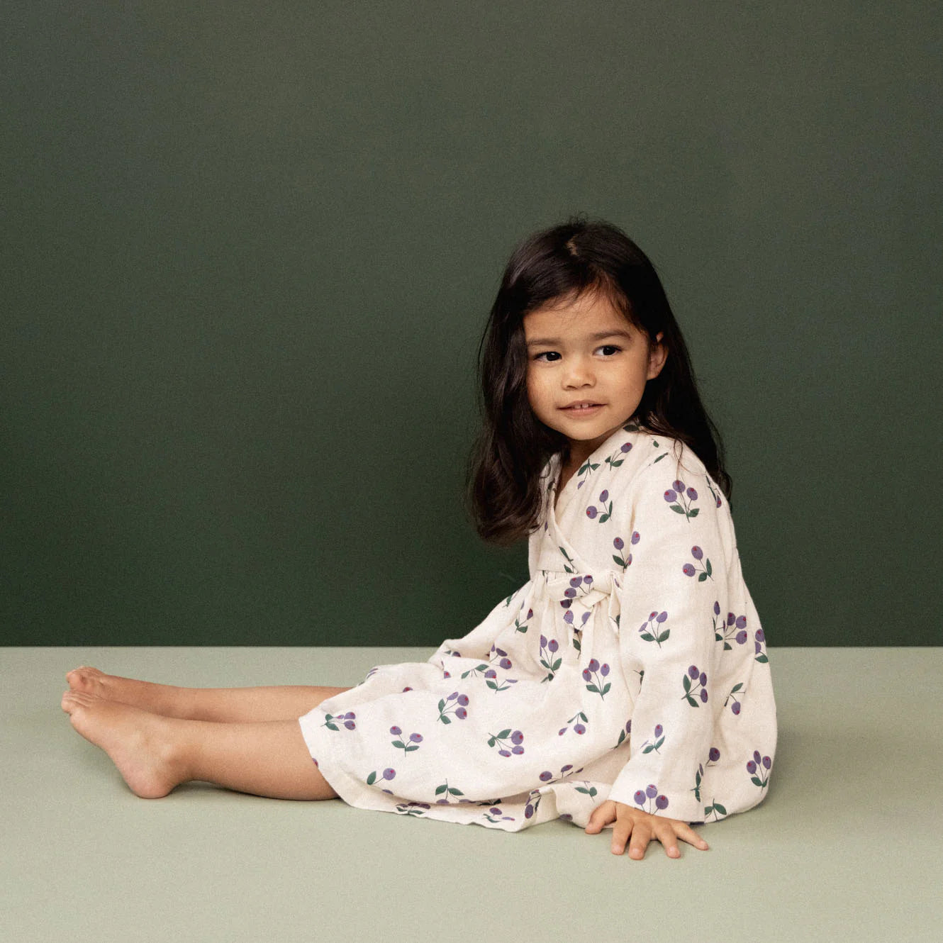 Mabel Dress - Winter Berry Natural print