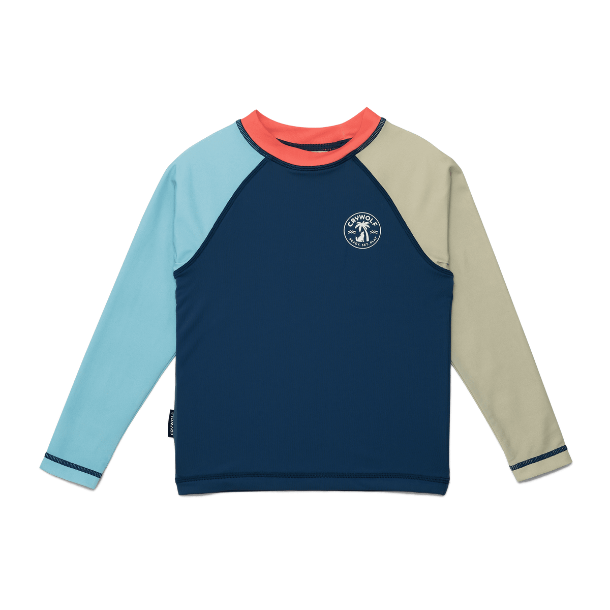 Long Sleeve Rash Vest - Ocean Colour Block